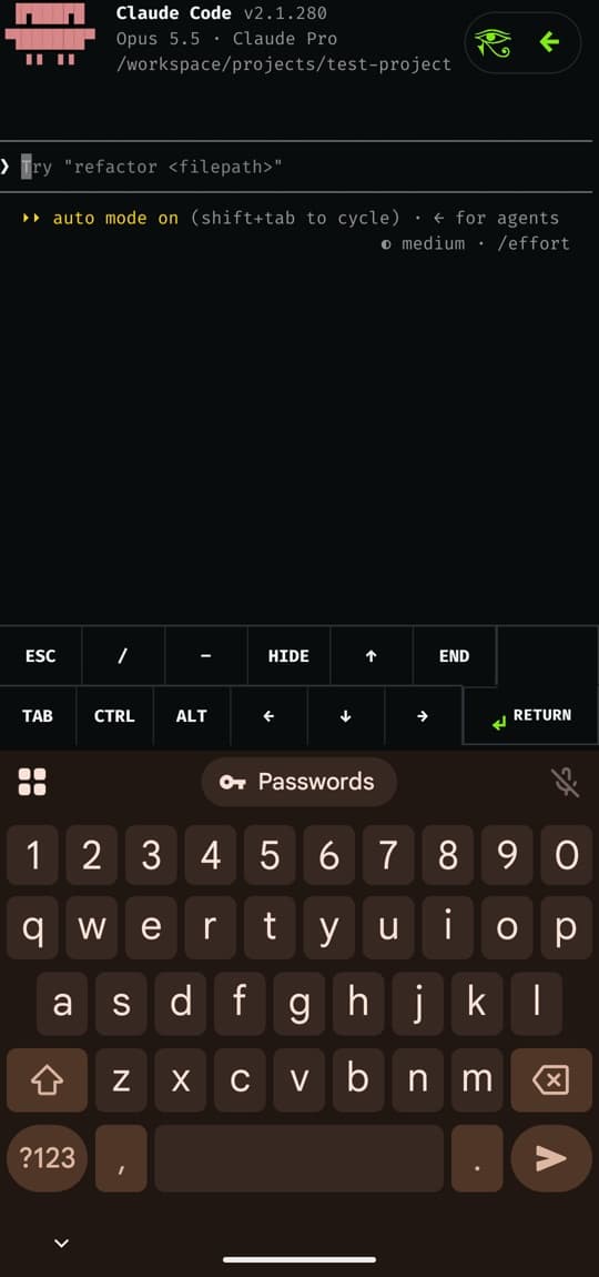 Horus claude code screen