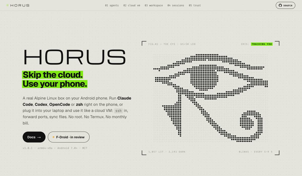 Horus: Skip the cloud. Use your phone.